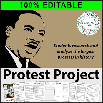 Preview of Protest Research Project - 100% Editable