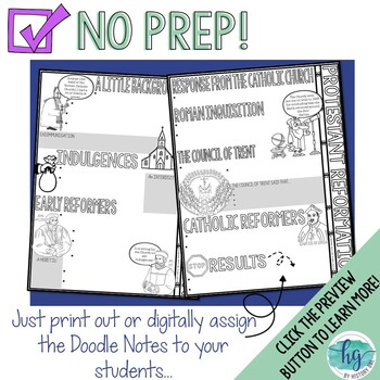 Protestant Reformation Doodle Notes and Digital Guided Notes by History Gal