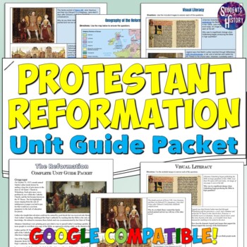 Preview of Protestant Reformation Study Guide and Unit Packet: Map & Timeline Activity