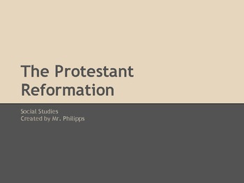 Preview of Protestant Reformation Unit