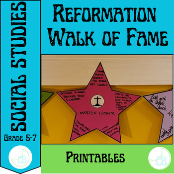 Preview of Protestant Reformation Walk of Fame Project: 6th Grade Studies Weekly Week 26