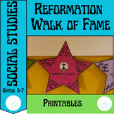 Protestant Reformation Walk of Fame Project: 6th Grade Stu
