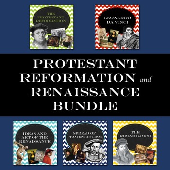 Preview of Protestant Reformation and Renaissance guided PowerPoint bundle