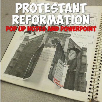 Preview of Protestant Reformation Pop Up Notes & Lesson Plan
