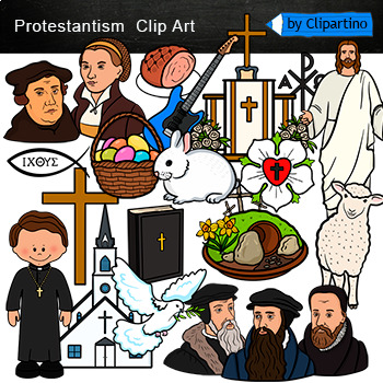 Preview of Protestantism religion Clip Art/ Protestant Reformers/ Easter Clip Art