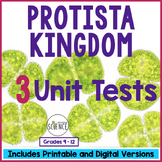 Protista Kingdom 3 Unit Tests - Protists, Algae, Protozoa