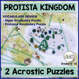 Protista Kingdom Vocabulary Games - Protists, Algae, Protozoans