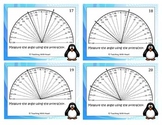 Protractor - Measuring Angles Task Cards  and Scoot Activi