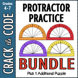 Protractor Practice - Crack the Code Math Activities BUNDLED