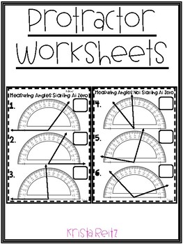 protractor worksheets teaching resources teachers pay teachers