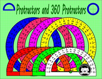 Preview of Protractors and 360 Degrees Protractors Clip Art