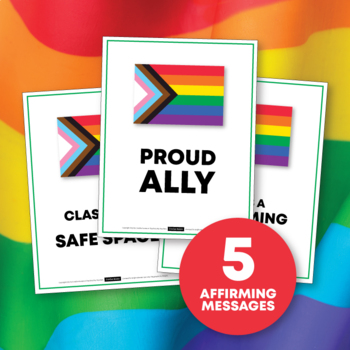 Preview of Proud Ally Posters with 5 Affirming Messages to Show Support for LGBTQ+ Students