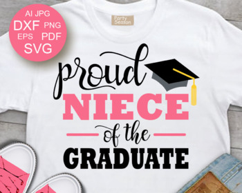 Preview of Proud Niece of the graduate png vector file Family shirts design