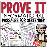 Prove It Nonfiction Reading Comprehension Passages | Apple