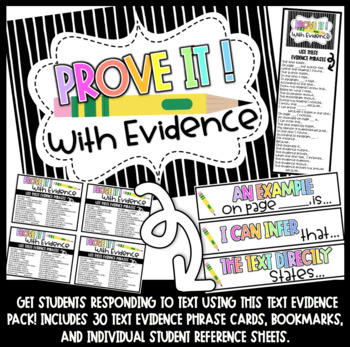 Preview of Prove It With Evidence! - Text Evidence Pack