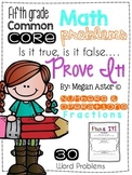 Prove it! {5th grade- Numbers & Operations- Fractions}