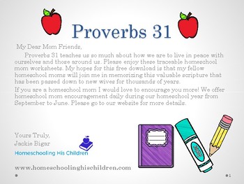 Preview of Proverbs 31 Homeschool Mom Encouragement