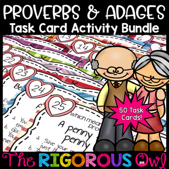 Preview of Proverbs and Adages Task Card Activities