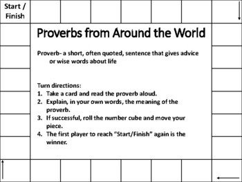 Preview of Proverbs from Around the World: A Reading Comprehension and Speaking Game