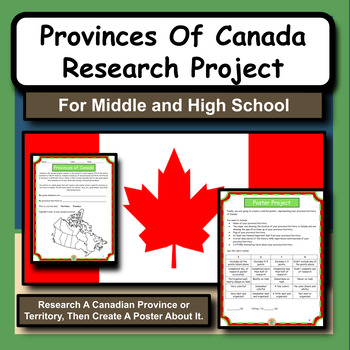 Preview of Provinces and Territories of Canada Geography Research Project