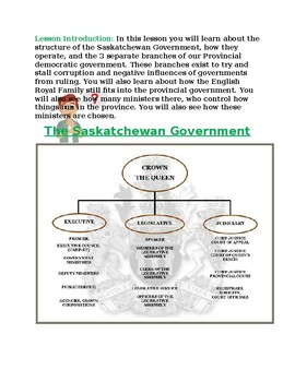 Preview of Provincial Government Structure-Saskatchewan Focus