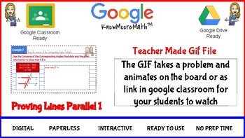 Preview of Proving Lines Parallel Part 1 Teacher Made Gif File