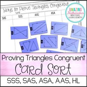Preview of Proving Triangles Congruent Card Sort