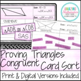 Proving Triangles Congruent Proof Activity  - High School Geometry Proofs