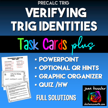 Preview of Proving Trig Identities Activities with QR HW PowerPoint Organizer