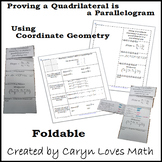 Proving a Quadrilateral is Parallelogram using Coordinate Geometry Foldable-