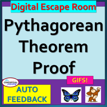 Preview of Proving the Pythagorean Theorem Geometry Proof Escape Room Activity - Scaffolded