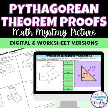 Preview of Proving the Pythagorean Theorem with Models - Digital Activity and Worksheet