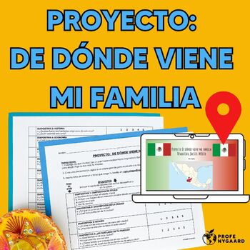 Preview of Proyecto: De dónde viene mi familia (en español) Heritage Research Project