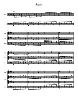 Preview of Prymr by RSimon Sheet music for violin, piano, cello, orchestra