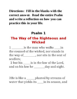 Preview of Psalm 1
