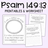 Psalm 139:14 Christian Coloring Page Writing Prompt Christ