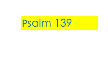 Preview of Psalm 139