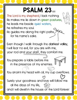 Preview of Psalm 23 - Bible Memorization Helpers