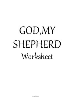 Preview of Psalm 23- God my shepherd worksheet