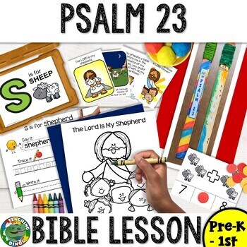 Preview of Psalm 23 Lord is my Shepherd Sunday School Activities and Bible Lesson for Kids