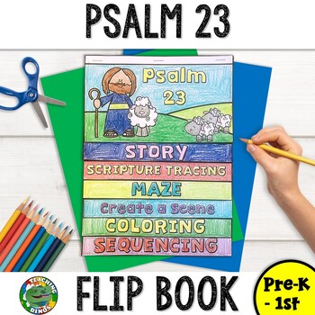 Preview of Psalm 23 The LORD is my Shepherd Flip Book Christian Bible Activity for Kids