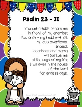 Psalm 23 The Lord is My Shepherd Worksheet and Activity Pack | TpT