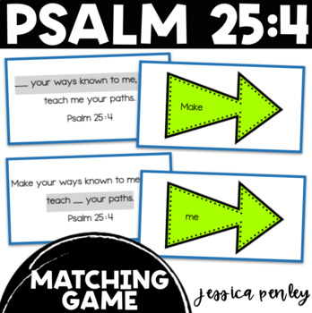 Psalm 25:4 Activity | Matching Bible Verse Game | Vacation Bible School VBS