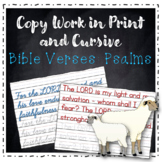 Psalms Copy Work Handwriting Practice Trace and Copy Bible Verses