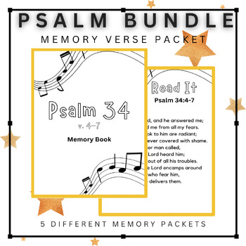 Preview of Psalms Memory Book Bundle