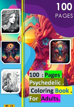 Preview of Psychedelic Coloring Book for Adults 100 Pages