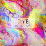 Psychedelic Paint Dye Transparent Watercolor Overlay Papers
