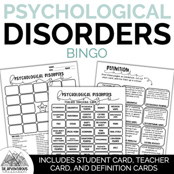Preview of Psychological Disorders Bingo