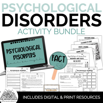 Preview of Psychological Disorders Activity Bundle