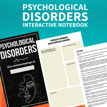Preview of Psychological Disorders Interactive Notebook